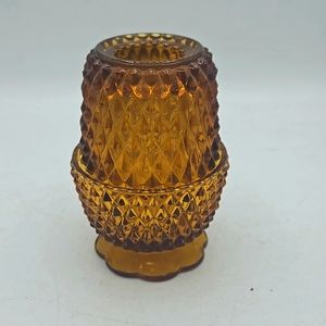 Vintage Indiana Glass Diamond Point fairy lamp